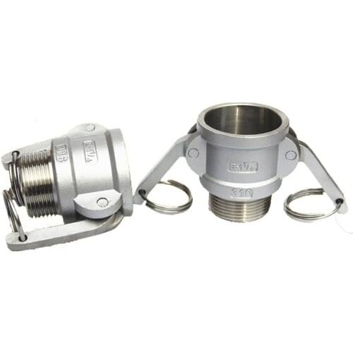 1/2" 3/4" 1" 1-1/4" 1-1/2" BSPT Male Thread Camlock 304 Stainless Steel B Type Cam Lock Fitting Pump Adapter For Homebrew