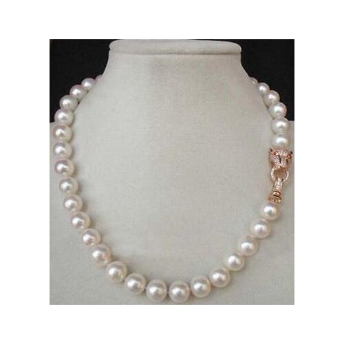 18" 10-11MM AAA+ GENUINE WHITE SOUTH SEA AKOYA PEARL NECKLACE