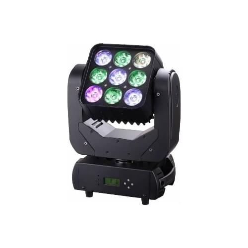 8pcs/lot professional stage light 9*10w 4 in 1 rgbw led beam moving head matrix stage lighting for dj disco mini projector ktv