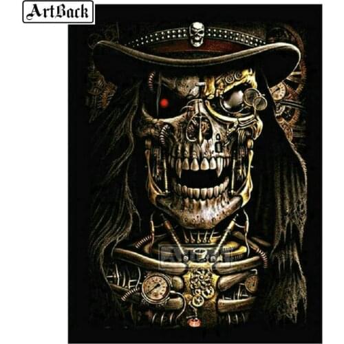 5d diy diamond painting skull cross stitch diamond mosaic death icon landscape artwork diamond embroidery home decoration