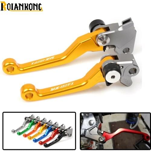 For Yamaha YZ 450FX 2016 2017 2018 Motorcycle CNC Dirt Bike Brake Clutch Lever Pit Bike Brake Clutch Handle With logo YZ450FX