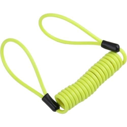 Safety security brake disc lock reminder cable coil wire motorcycle scooter