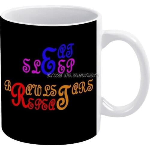 Eat Sleep Repeat Coffee Mugs 330ml Creative Travel Mug and Cup Office Drinkware Mugs Tazza Beautiful Designs For Him For Her Gam