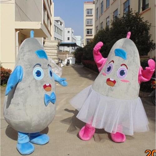 Couples Eggplant cartoon Mascot Costume for sale halloween outdoor decorations welcome opening gift adult size