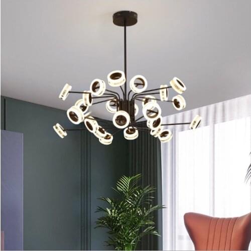 Nordic style chandelier bedroom dining room lamp creative personality atmosphere home light luxury post modern minimalist lamps