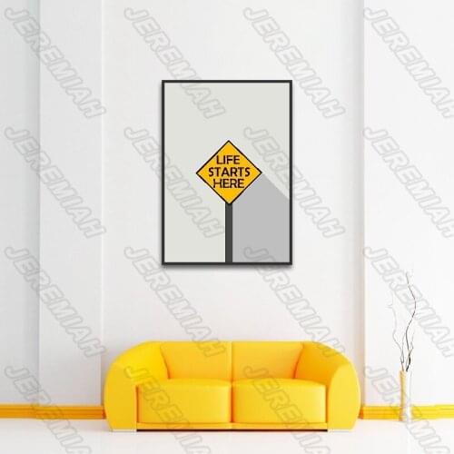 Small Table Lamp Indicator Light Poster Nordic Style Wall Art Canvas Print Painting Modern Living Room Decoration