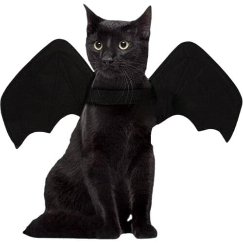 Cute Bat Wings For Pet Dog Cat Costumes Halloween Christmas Cosplay Clothing Funny Wings Bell Dress Up Pet Accessories