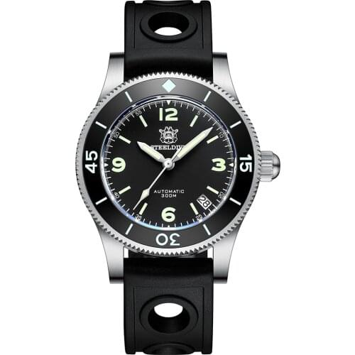 Steeldive 41MM Men Diving Watch 300m Waterproof NH35 Automatic Mechanical Watches Sapphire Crystal Luminous