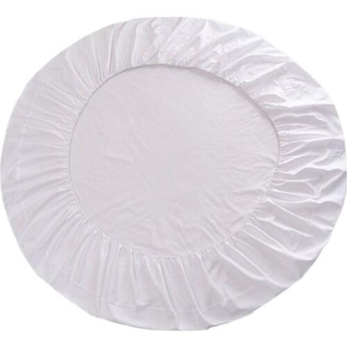 Soft 100% Cotton Full Cover Round Bed Fitted Sheets Round Bedding Sheets Accessories -16 Colors Available