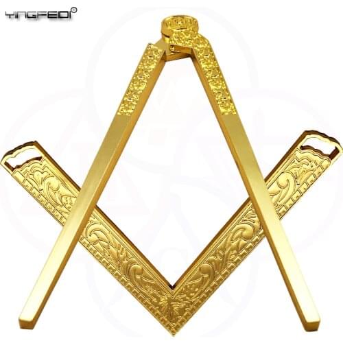 2 piece set Compass and ruler Masonics hotel etiquette main square and compass Masonic work tools