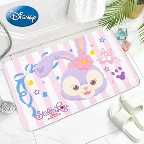Disney Floor Mat Cartoon Stellalou Carpet Pink Striped Floor Mat Door Mat