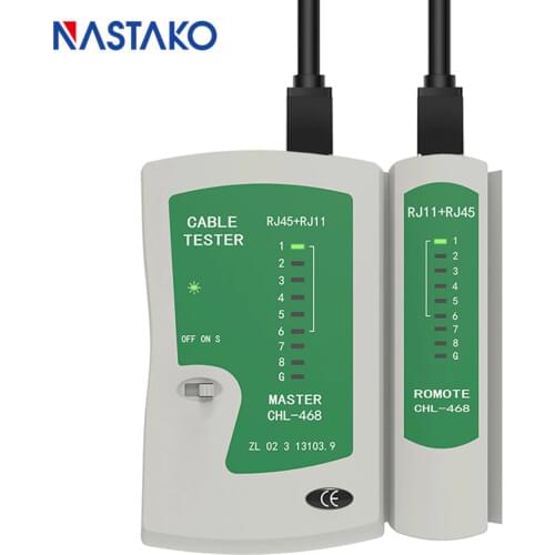 NASTAKO RJ45 Network Cable Tester RJ11 RJ12 CAT5 cat5e cat6 cat7 UTP LAN Cable Tester RJ45 Networking Tools