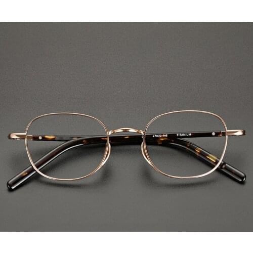 2021 New Pure Titanium glasses frame men Vintage round optical eyeglasses Myopia reading women prescription eyewear