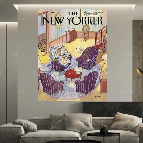 The New Yorker Magazine Cover Art Print, Vintage Art Print, Bookstore Art, Vintage Poster art, Home Decor, Printables
