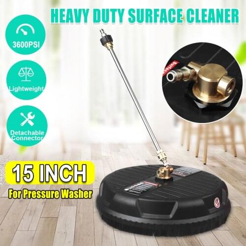 15" High Pressure Cleaner Round Attachment Flat Surface Cleaner Power Washer Gas Pressure Washer + 1/4" Quick Connector Adapters