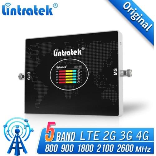 Five Band Signal Booster GSM LTE WCDMA Signal Repeater 900 2600 B20 B1 B3 B7 B8 Mobile phone Signal Amplfier For All Countries