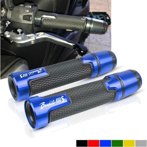 For SUZUKI Bandit 650S GSF 600 600S 250 1200 1250BANDIT 22mm 7/8'' CNC Rubber Motorcycle Anti-Skid Handle Grips grips handlebar