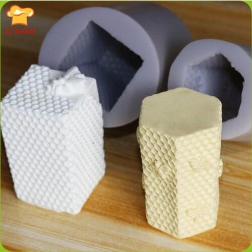 HEXAGON Honey Bee Silicone Baking Moulds Wax Beeswax Candle Cake Molds