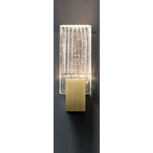 Modern minimalist living room crystal wall light American art bedside study designer wall lamp