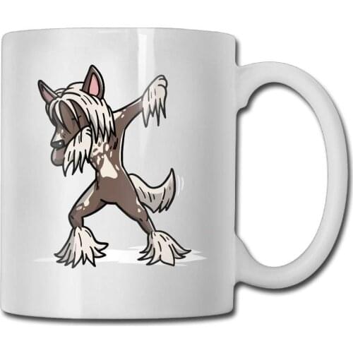Funny Dabbing Chinese Crested Dog Special Coffee Tea Mug.Birthday Gift