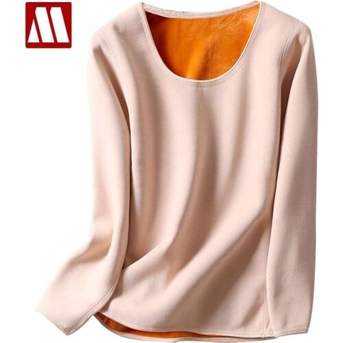 Fur Thermal Tops Womens Sweaters Body Shape Cashmere Sweater Woman Winter Thick Fleece Pullovers Long Sleeve Ladies Underwear