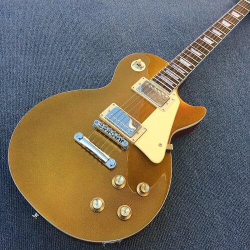 Gold top red back, Rosewood fingerboard electric guitar, Gold top hat knobs with Gold inserts,Free shipping