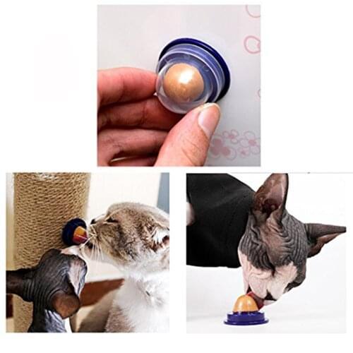 1pc Healthy Cat Snacks Catnip Candy Licking Solid Nutrition Gel Energy Ball Increase Drinking Water Help Tool