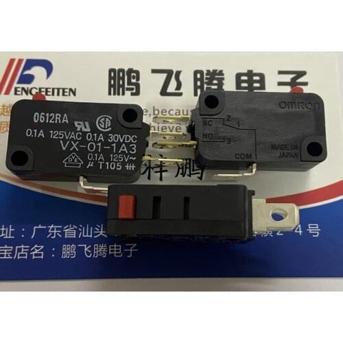 1PCS Japan Omron VX-01-1A3 small self-reset needle button stroke limit micro switch 0.1A light force 0.49N 3 feet