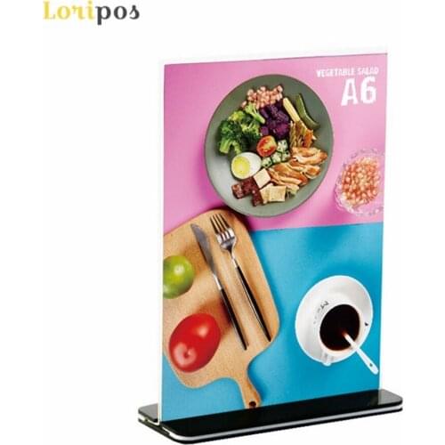 10 pcs A6 Acrylic Frame Desk Sign Card Display Sign Holder Menu Price Tag Display Stand art painting picture photo frame stand