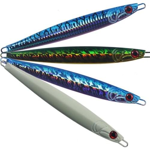 180g175mm 3D Fish Eye Iron Plate Fishing Bait Sinking Lure Pencil Fishing Enthusiast Wobbler Artificial Hard Bait Fishing Tackle