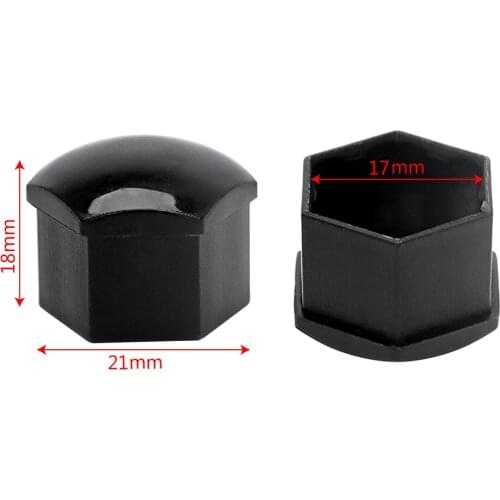 20Pcs Universal Anti-Rust 17mm Chrome Glossy ABS Auto Trim Tyre Wheel Nut Screw Bolt Protection Covers Caps Car Styling