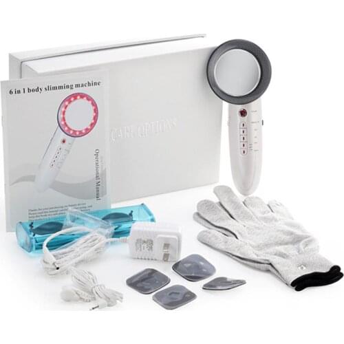 6 in 1 LED Face EMS Ultrasound Cavitation Slimming Machine Photon Galvanic Ion Body Weight Loss Anti Cellulite Fat Burn Sonic De