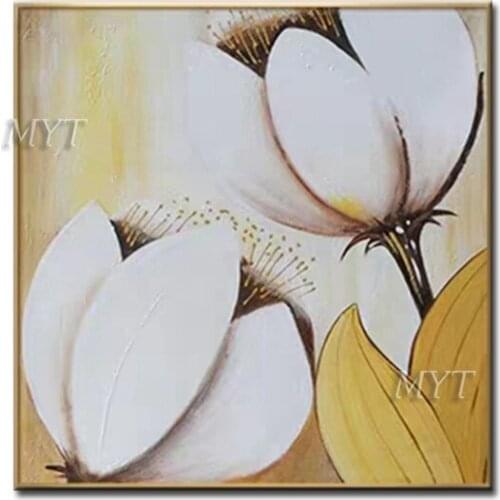 White Flowers Abstract Oil Painting Hand-painted Wall Art Home Decor Picture Modern Hand Painted Oil Painting On Canvas Unframe
