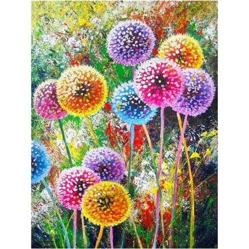 Diamond Painting Colorful Dandelion Cactus Square&Round 5D DIY Diamond Embroidery Mosaic Cross Stitch Home Decorative Painting