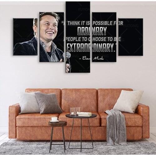 Elon Musk Poster Painting on Canvas Bedroom Wall Art Decoration Pictures Home Decor Quote Poster canvas wall art frame