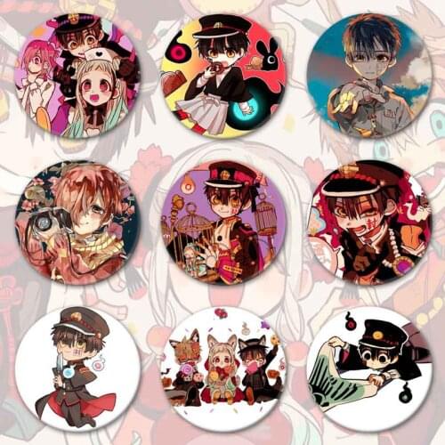 Toilet-Bound Hanako-kun Brooch Japan Anime badge Jibaku Shounen Hanako-kun Nene Yashiro Teru Minamoto Hanako Cosplay badge