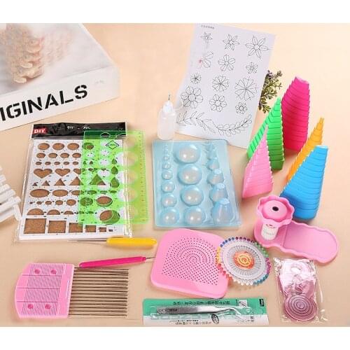 Handmake Paper Template DIY Quilling Tools Set Mould Crimping Tools Kit Card Paper Artwork Decoration Flower Artwork Tool