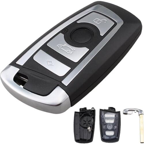 4 Buttons Car Key Fob Case Shell Replacement Remote Cover Protector Fit for BMW 1/3/5/7 F Series CAS4 System