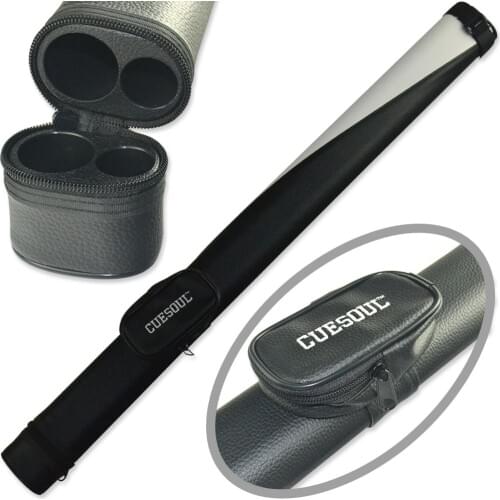 CUESOUL Two Tone Pool Cue Tube Case 1 Butt 1 Shaft Billiard Cue Canister Pool Cue Case