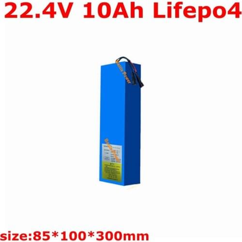 Customzied 22.4V 10Ah 15Ah lifepo4 battery pack with 7S BMS for ebike scooter skateboard backup power+ 3A Charger