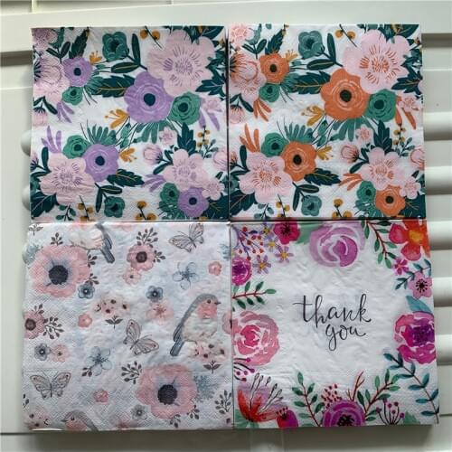 Decoupage table paper napkins elegant tissue vintage towel flower butterfly bird birthday wedding party home beautiful decor 20