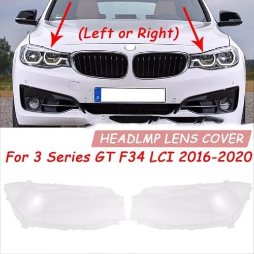 For-BMW 3 Series GT F34 LCI 2016-2020 Car Headlight Lens Cover Headlight Transparent Lampshade Shell Glass