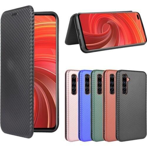 For Realme X50 5G RMX2051 Case Carbon Fiber Flip Leather Case For Realme X50 Pro RealmeX50 X50Pro 5G Case Cover