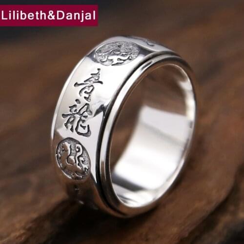 Brand 925 Sterling Silver Ring Men Women Jewelry Vintage Animal Finger Engagement Turn Ring Gift Fine Jewelry R28