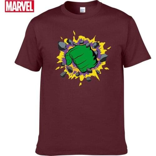Marvel The Avengers Hulk T-shirt Comfortable Breathable 100% cotton Fashion clothes for teens Summer Tops t shirt for men #155