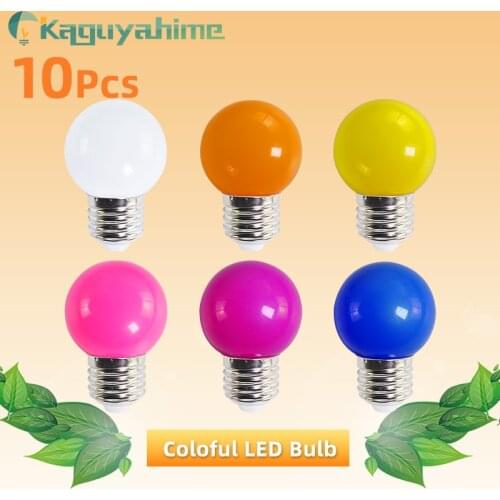 Kaguyahime 10Pcs Colorful E27 Bulb Led Lamp E27 3W Globe Lampada AC 220V SMD 2835 RGB Flashlight G45 Led Spot Light Bomlillas