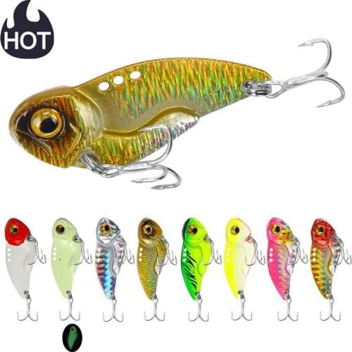 Pencil Balancer Spoon Jig Painting Fishing Lure Hard Bait Metal VIB 3D Eyes Fishing Tackle Sinking Vibration Baits Perch Fishing