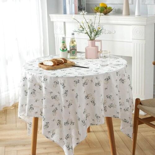 Korea Ins Floral Table Cloth Cotton Tablecloth Photography Backdrops Dining Table Cover Korea Chic Picnic Tablecloth