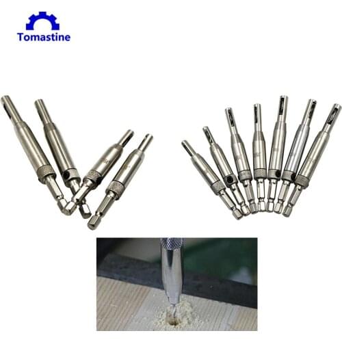 5/8pcs Self Centering Hinge Cabinet Door Hardware Wood Drill Bit Set 5/64 7/64 9/64 11/64 5 13/64 1/4 Hole Drill with Hex Wrench