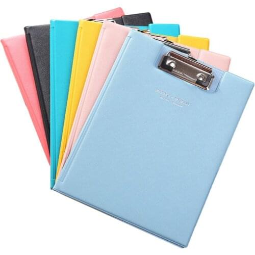 2021 New A5 Waterproof Clipboard Writing Pad File Folder Document Holder School Office Stationery Supply Random Color